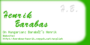 henrik barabas business card